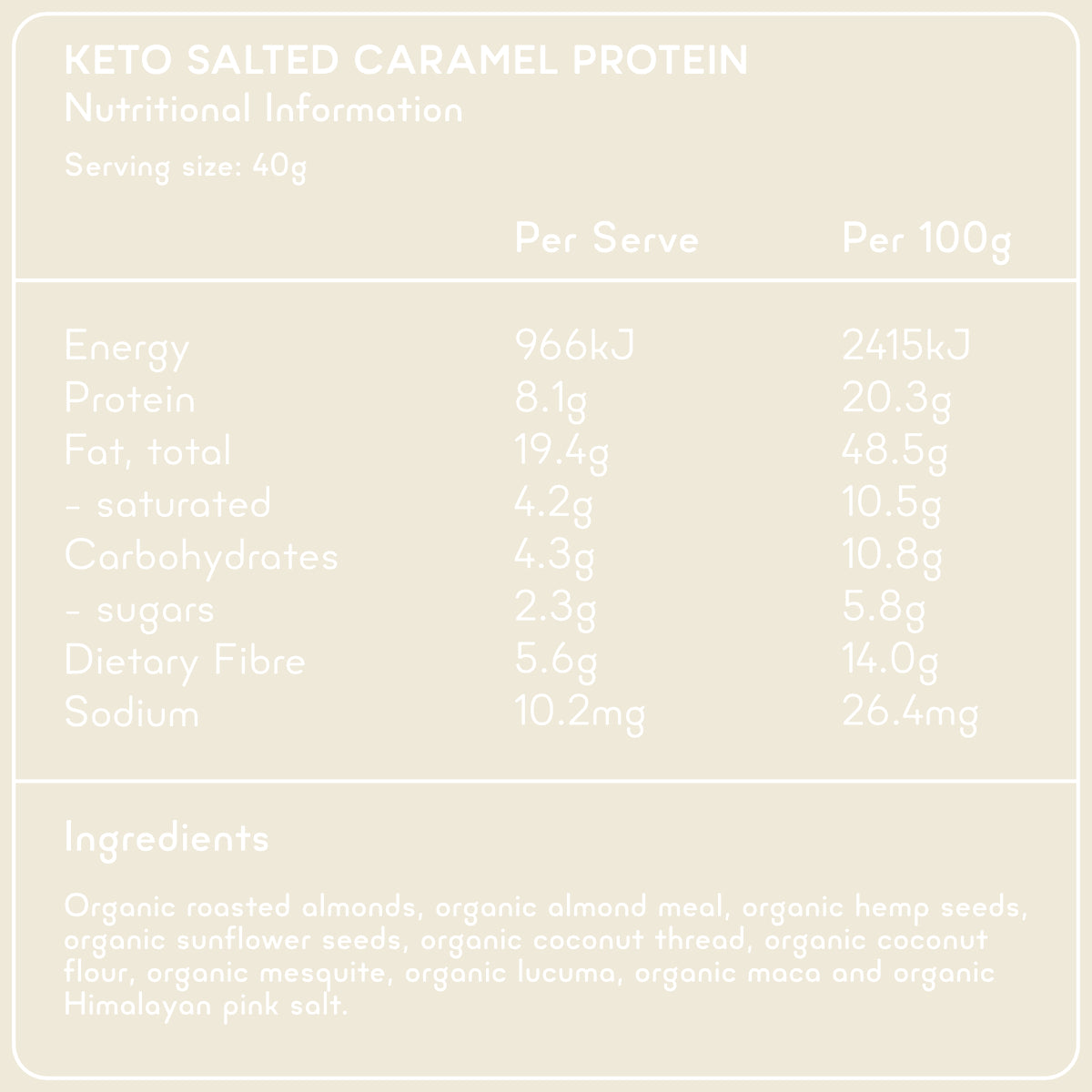 KETO SALTED CARAMEL PROTEIN Superfood Breakfast Box
